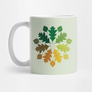 Autumn Fall Leaves Kaleidoscope Mug